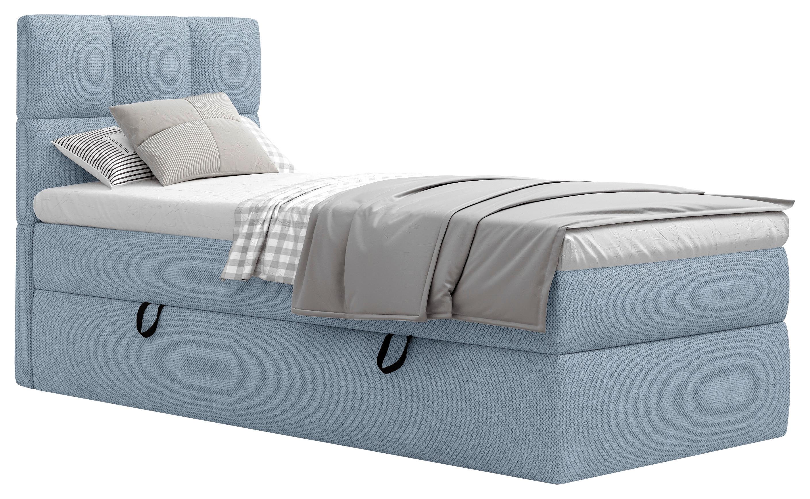 Boxbett Polly - Blau/Schwarz, MODERN, Holz/Holzwerkstoff (90/200cm) - MID.YOU
