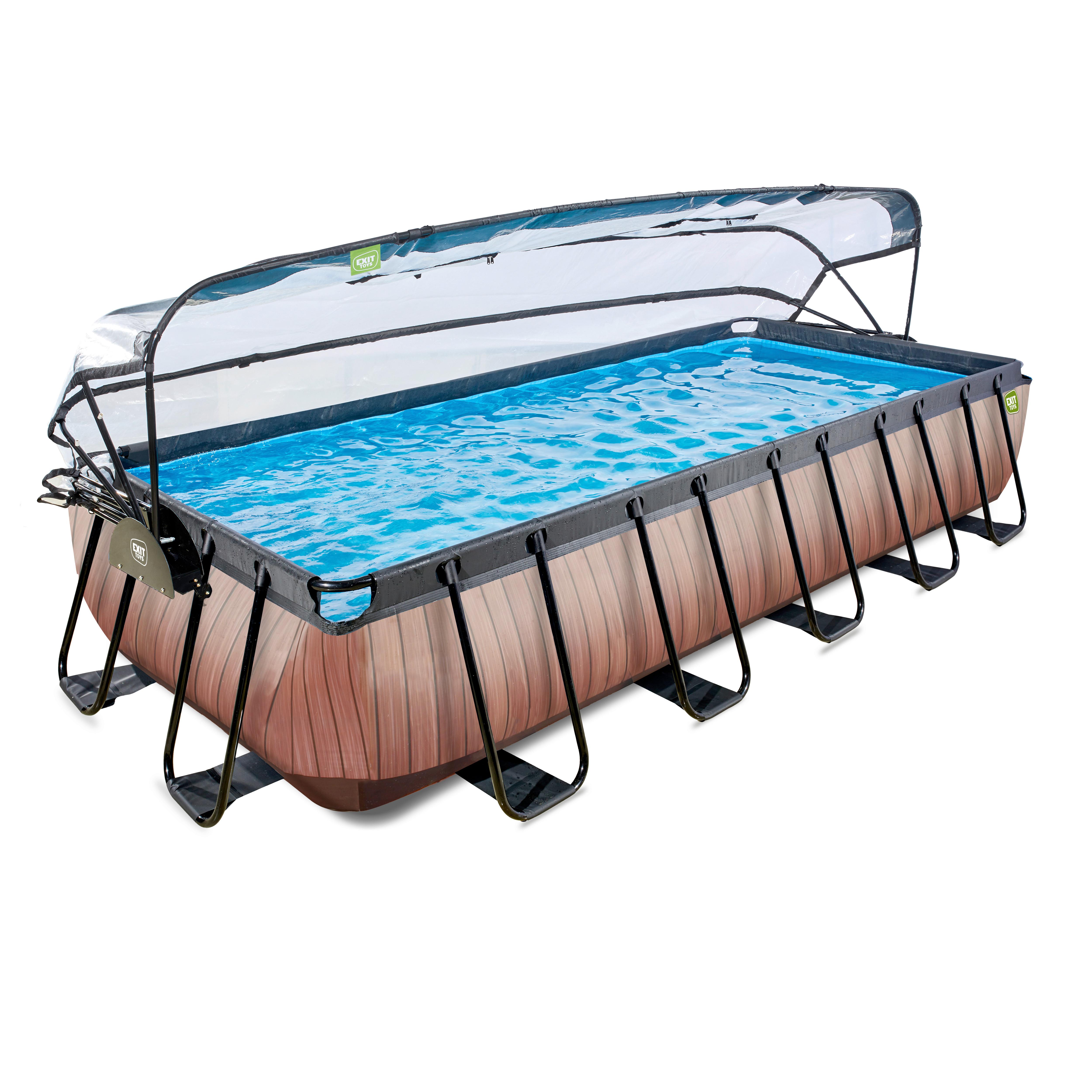 Pool-set Exit Wood Pool - Braun, KONVENTIONELL, Kunststoff (540/250/100cm) - EXIT Toys