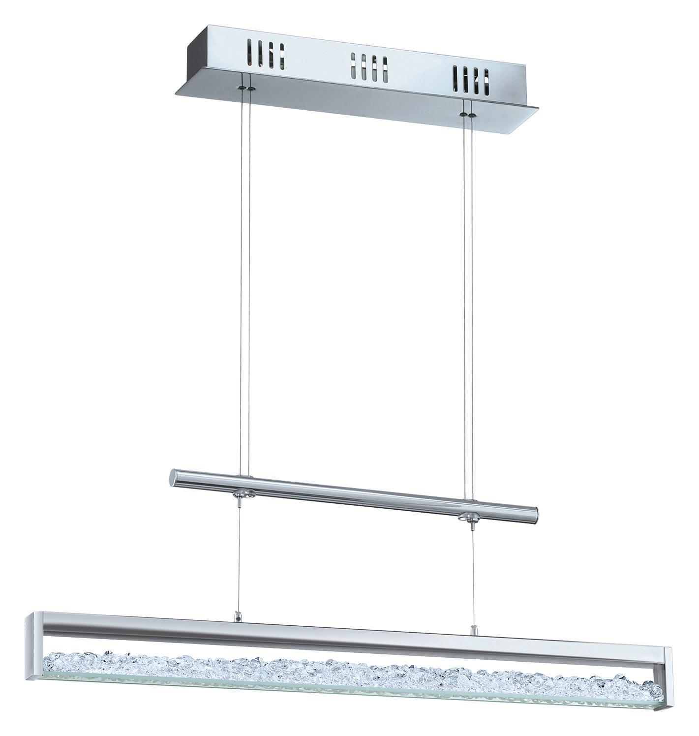Hängeleuchte 93625* Cardito 1 - Klar/Chromfarben, LIFESTYLE, Glas/Metall (70/8/130cm) - Eglo