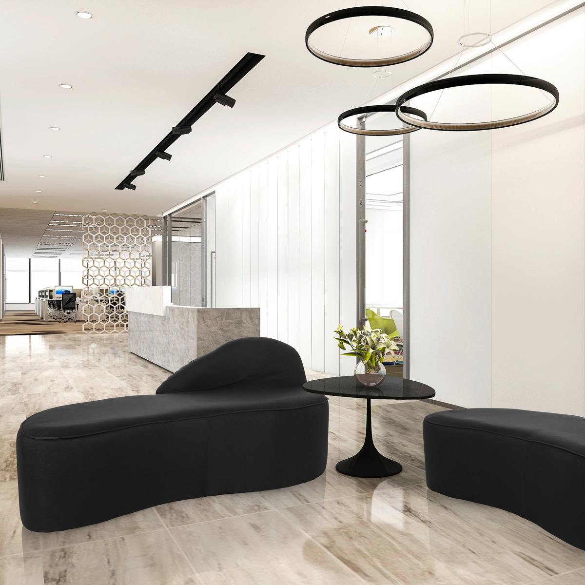 Sofa Baracoa Schwarz B: 170 cm - Schwarz, MODERN, Textil (170/69/68cm) - MID.YOU