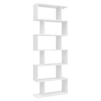Standregal Mit 6 Offene Fächer B: 70 Cm Weiß - Weiß, Natur, Holzwerkstoff (70/190,5/23,5cm) - MID.YOU