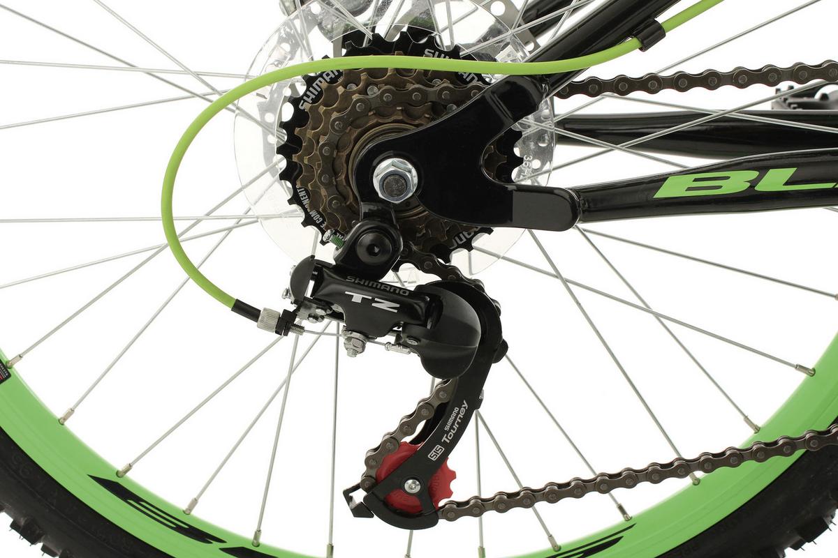 Kinderfahrrad 24 Zoll Fully Bliss 18 Gänge - Schwarz/Grün, Basics, Metall (180/70/80cm) - KS Cycling