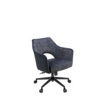 Otočná židle VALLETTA - černá/antracitová, Konvenční, kov/textil (63/82-88/61cm) - Premium Living