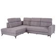 Ecksofa mit Bettfunktion Barletta Grau - Schwarz, MODERN, Textil (228/289cm) - Luca Bessoni