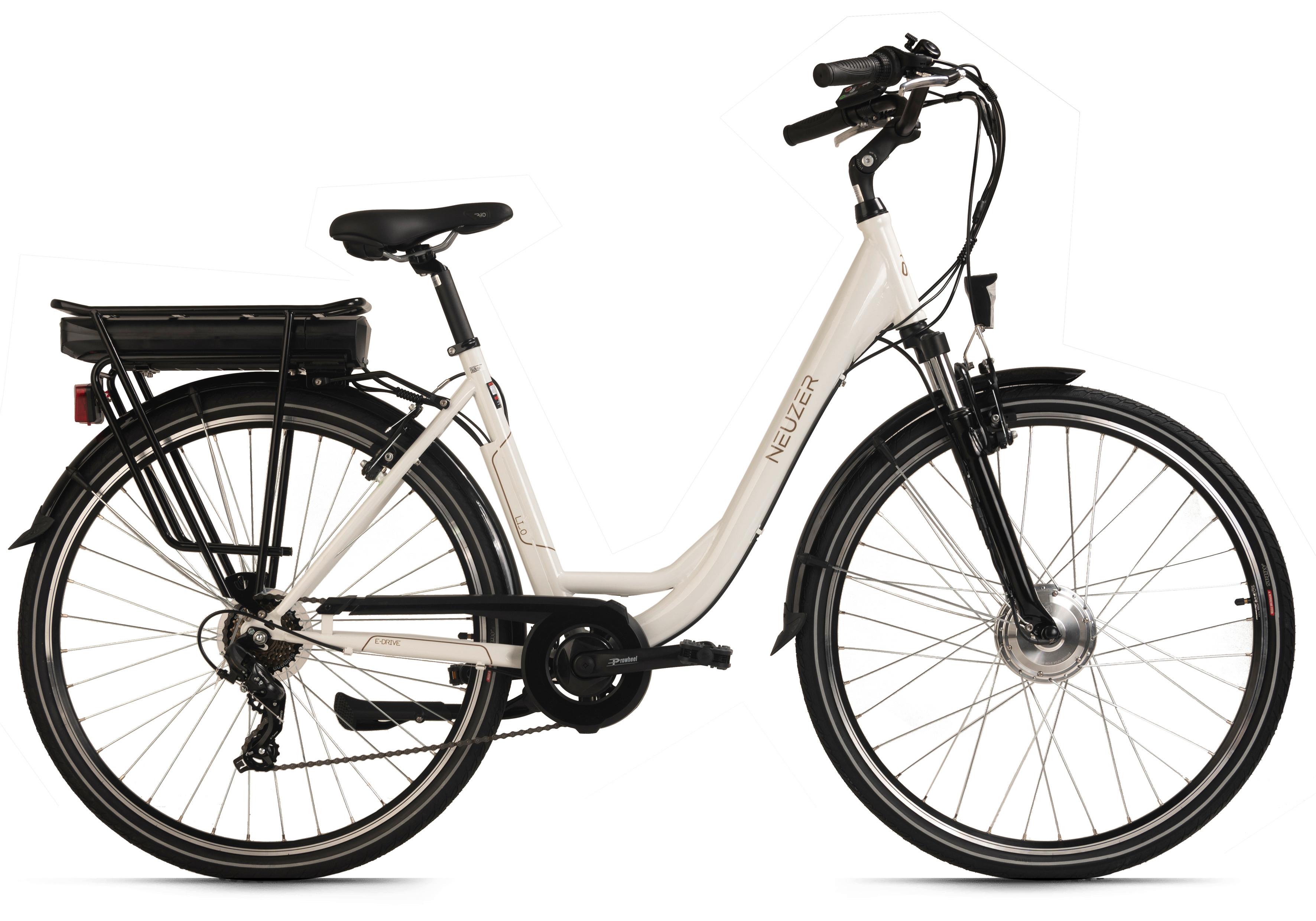 Elektrofahrrad E-citybike Hollandia Lido, Weiß, 28 Zoll - Weiß, Basics, Metall (21/116/188cm)