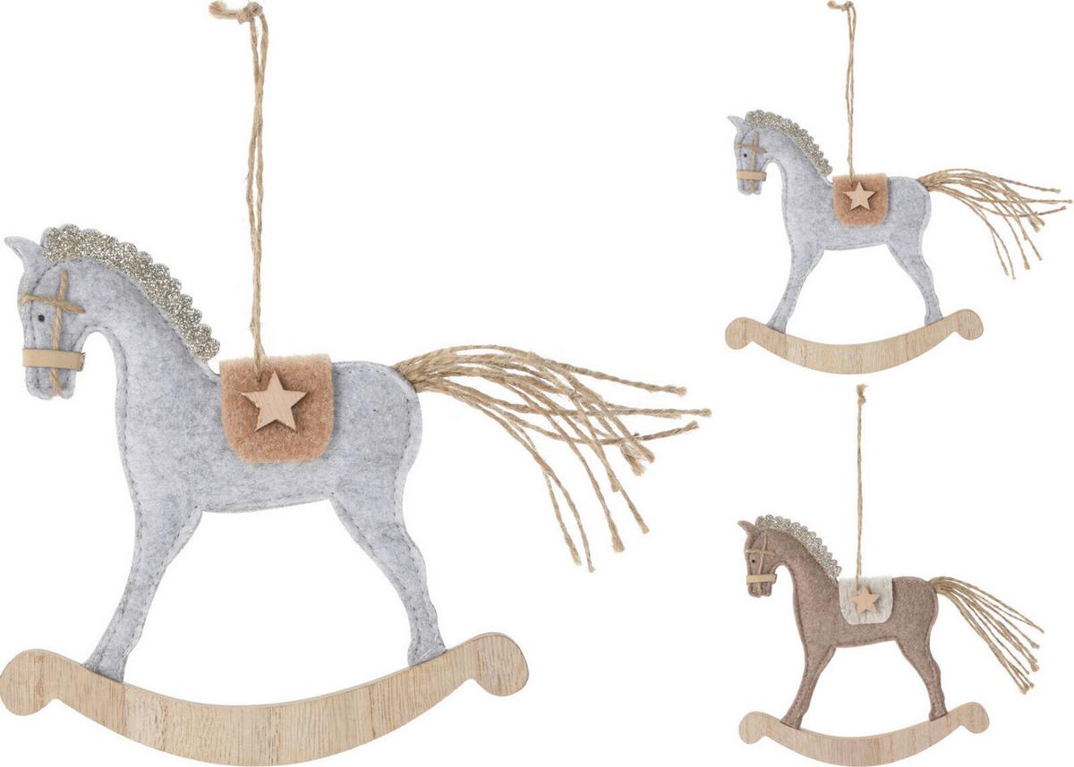 Függődísz Hintaló - fa (15/1/16cm)