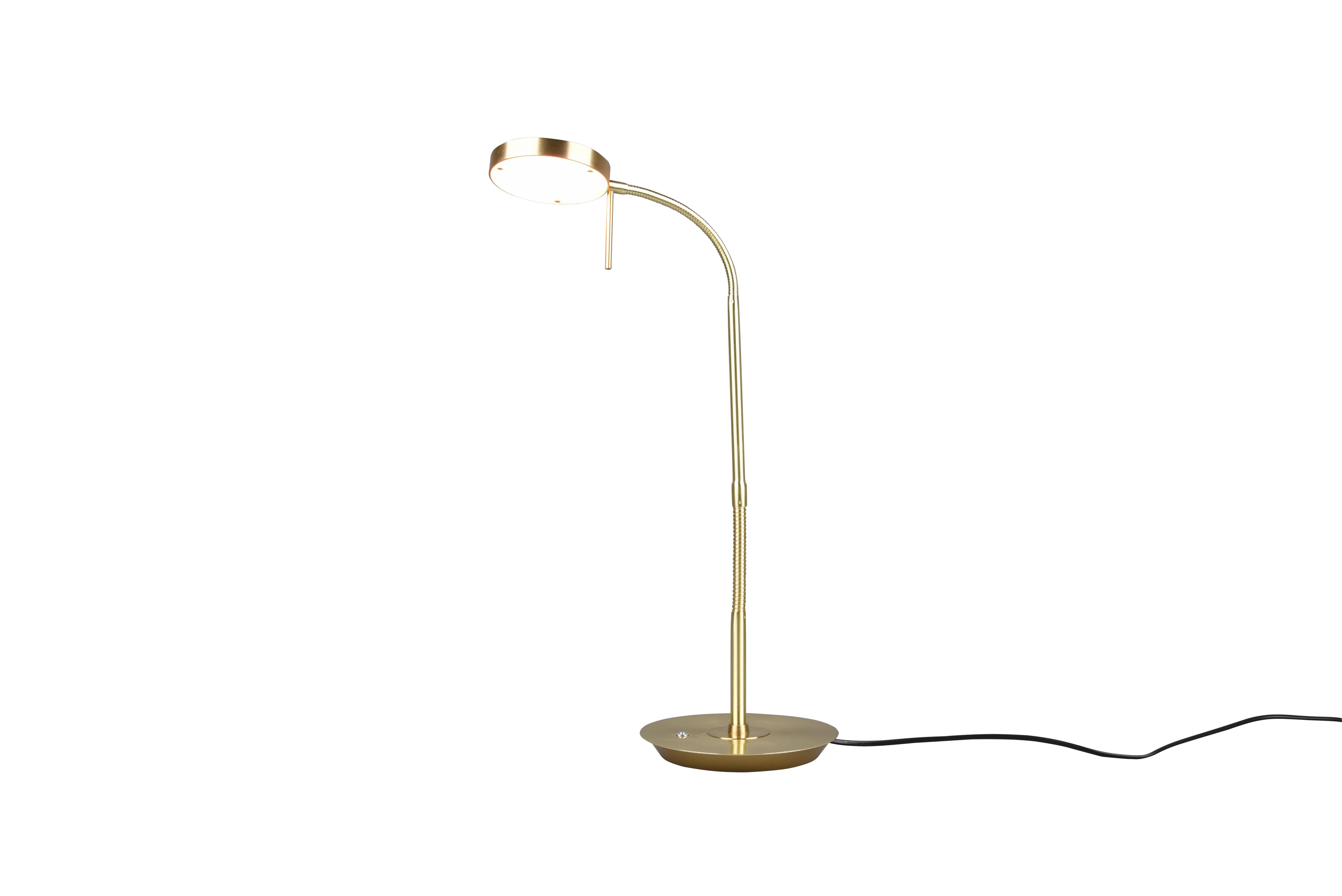 LED-Schreibtischlampe dimmbar Messingfarben 4-Fach Schaltbar