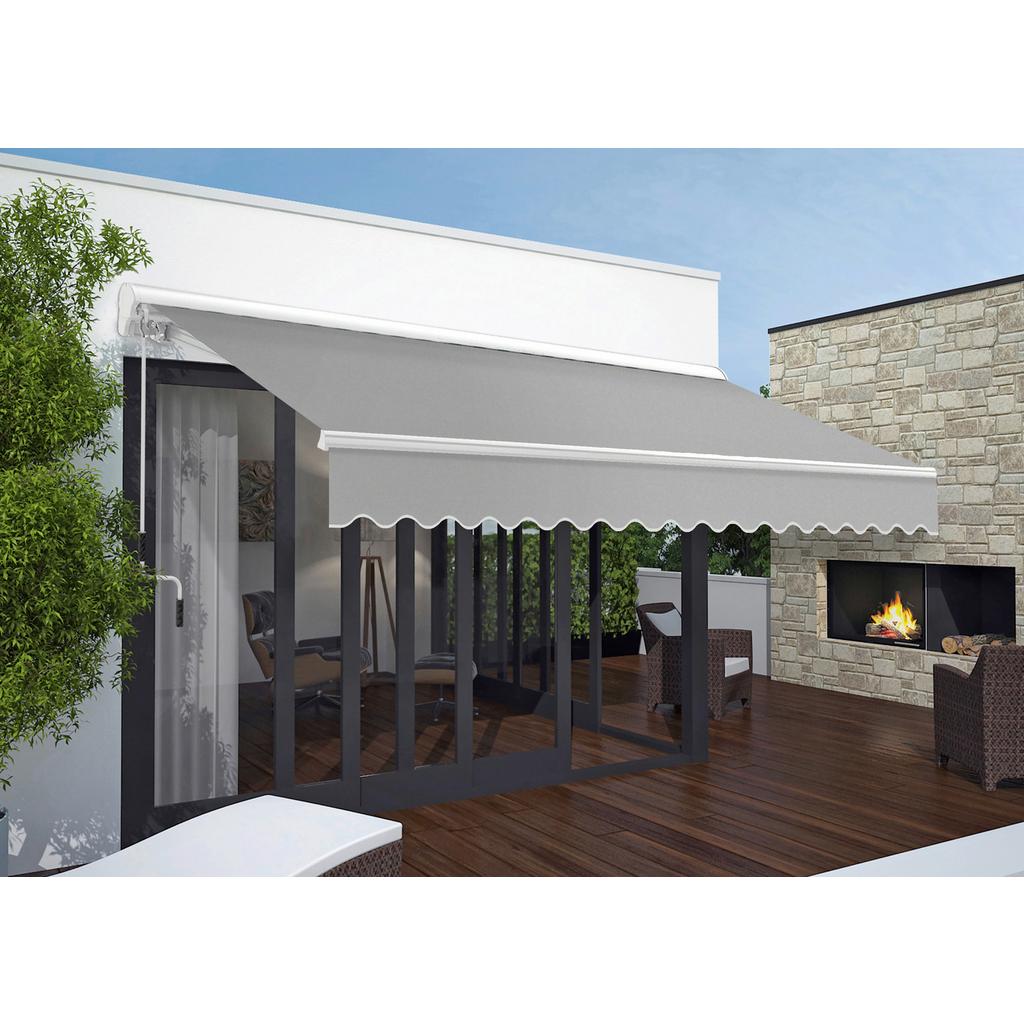 Markise Grau 300x250 Cm Wandmontage/deckenmontage