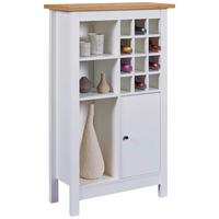 Skříň na víno SAN SAN - bílá/černá, Moderní, kompozitní dřevo/plast (76,8/124,4/33cm) - Mömax