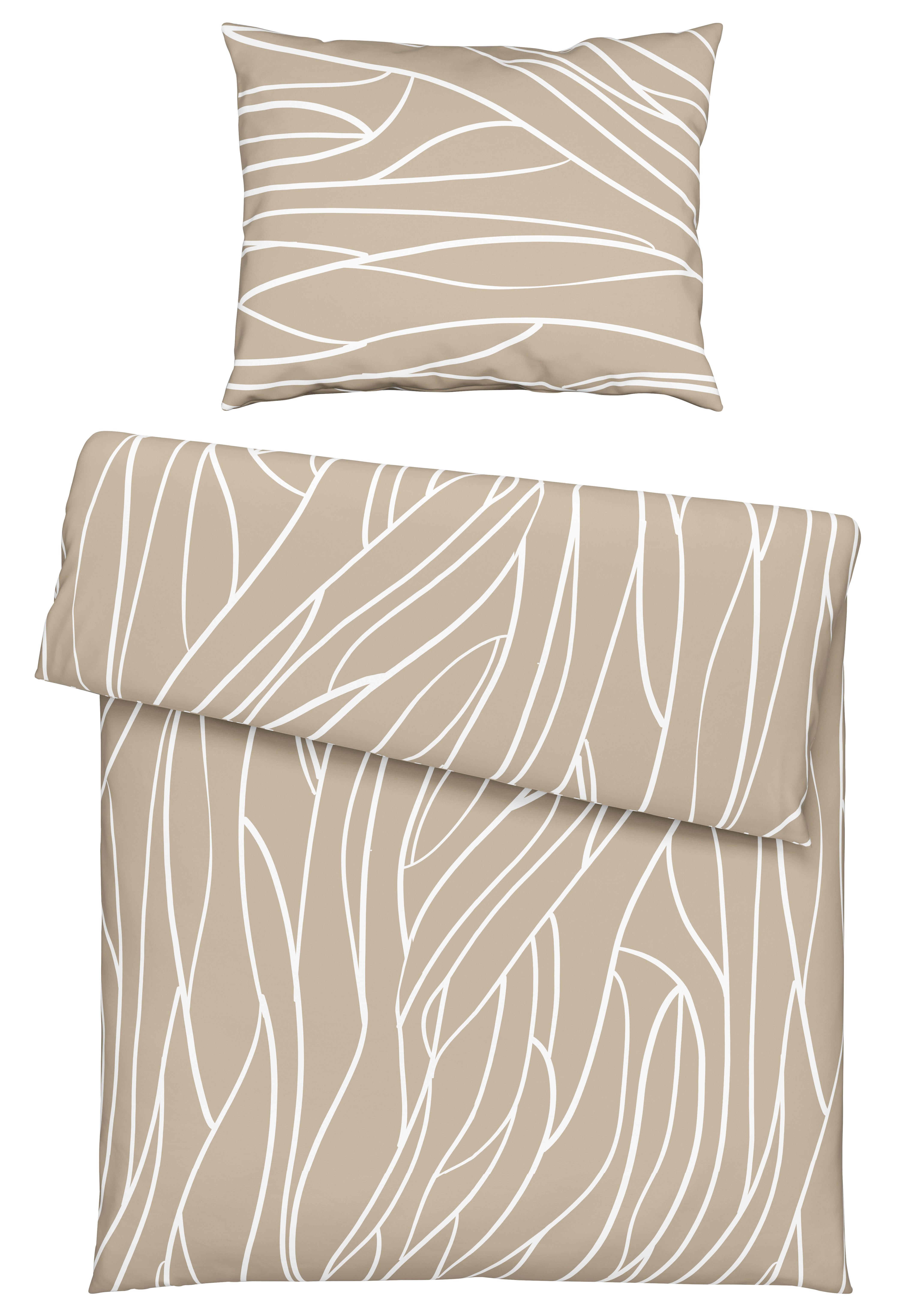 Povlečení Juliane, 70/90 140/200cm - světle hnědá, Konvenční, textil (140/200cm) - Mömax