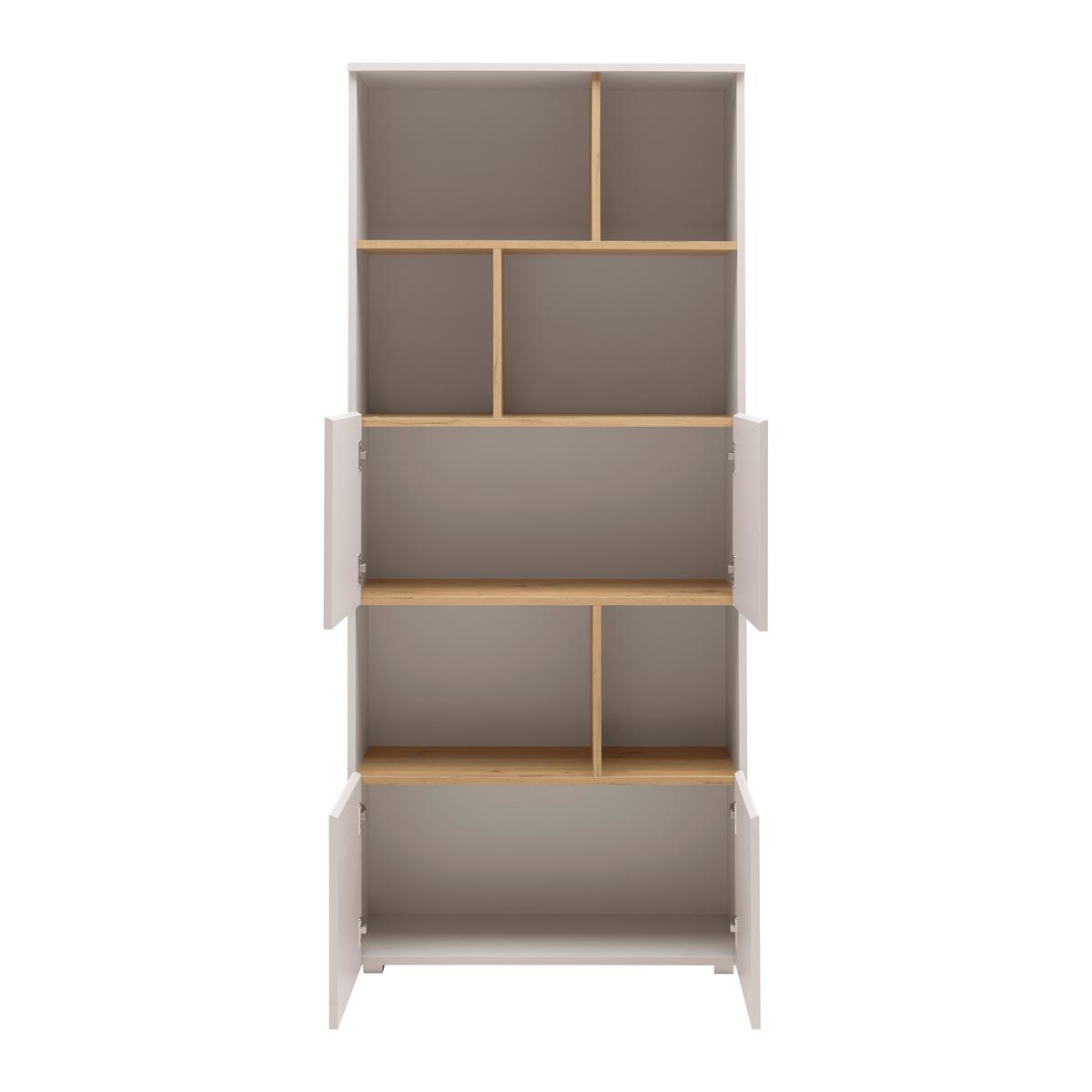 REGÁL SAVANNA -EXKLUSIV- - černá/kašmírová, Moderní, kompozitní dřevo/plast (80/180/35cm) - Mömax