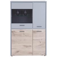 Highboard Dynamic - MODERN, Glas/Holzwerkstoff (85/133/37cm)