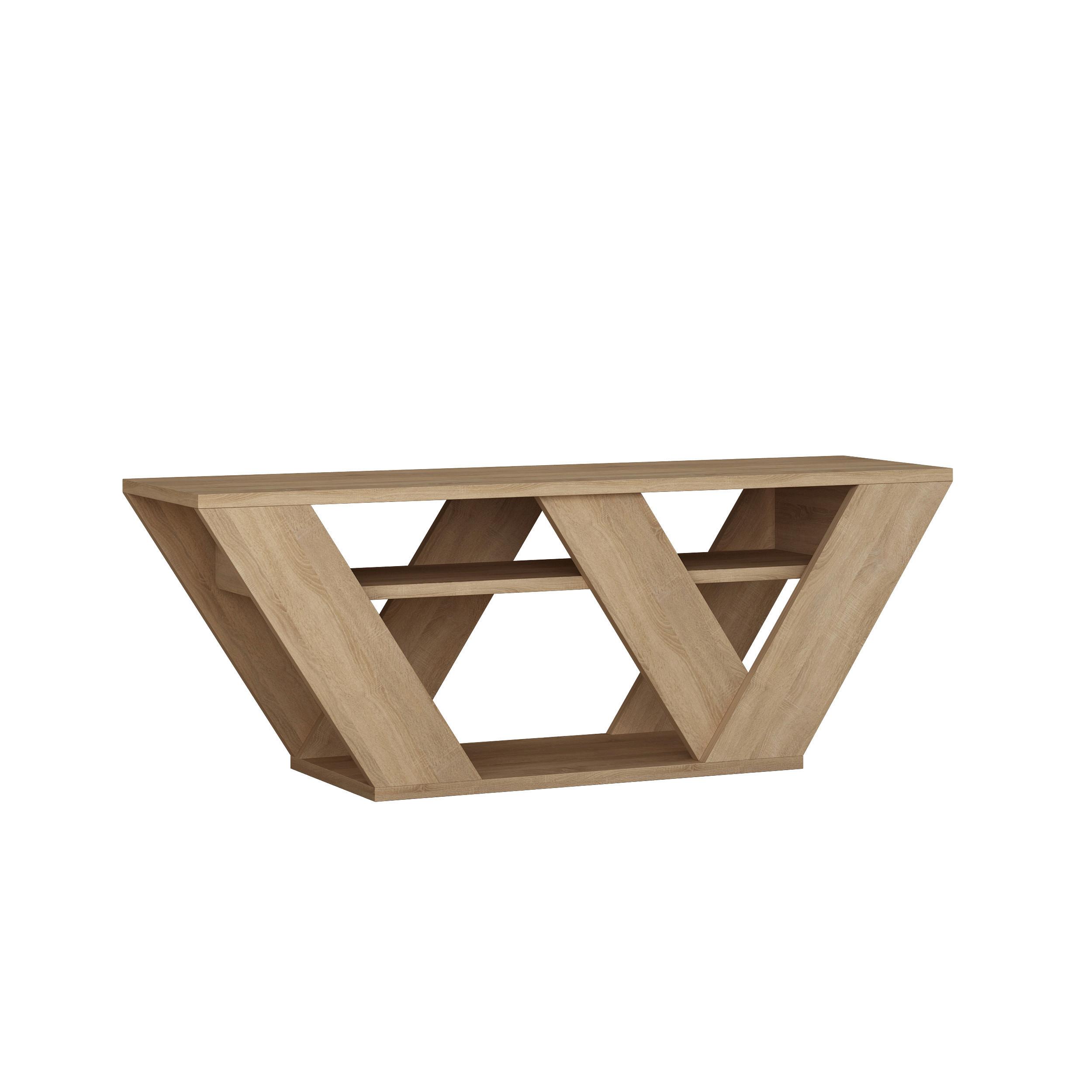 Phonotisch Pipralla Eichefarben B: 110 cm - Eichefarben, Design, Holzwerkstoff (110/30/40cm) - Livetastic