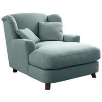 XXXL-Sessel Asado blau inkl. Zierkissen, B: 109 cm - Blau/Dunkelbraun, MODERN, Textil (109/104/145cm) - Sit & More