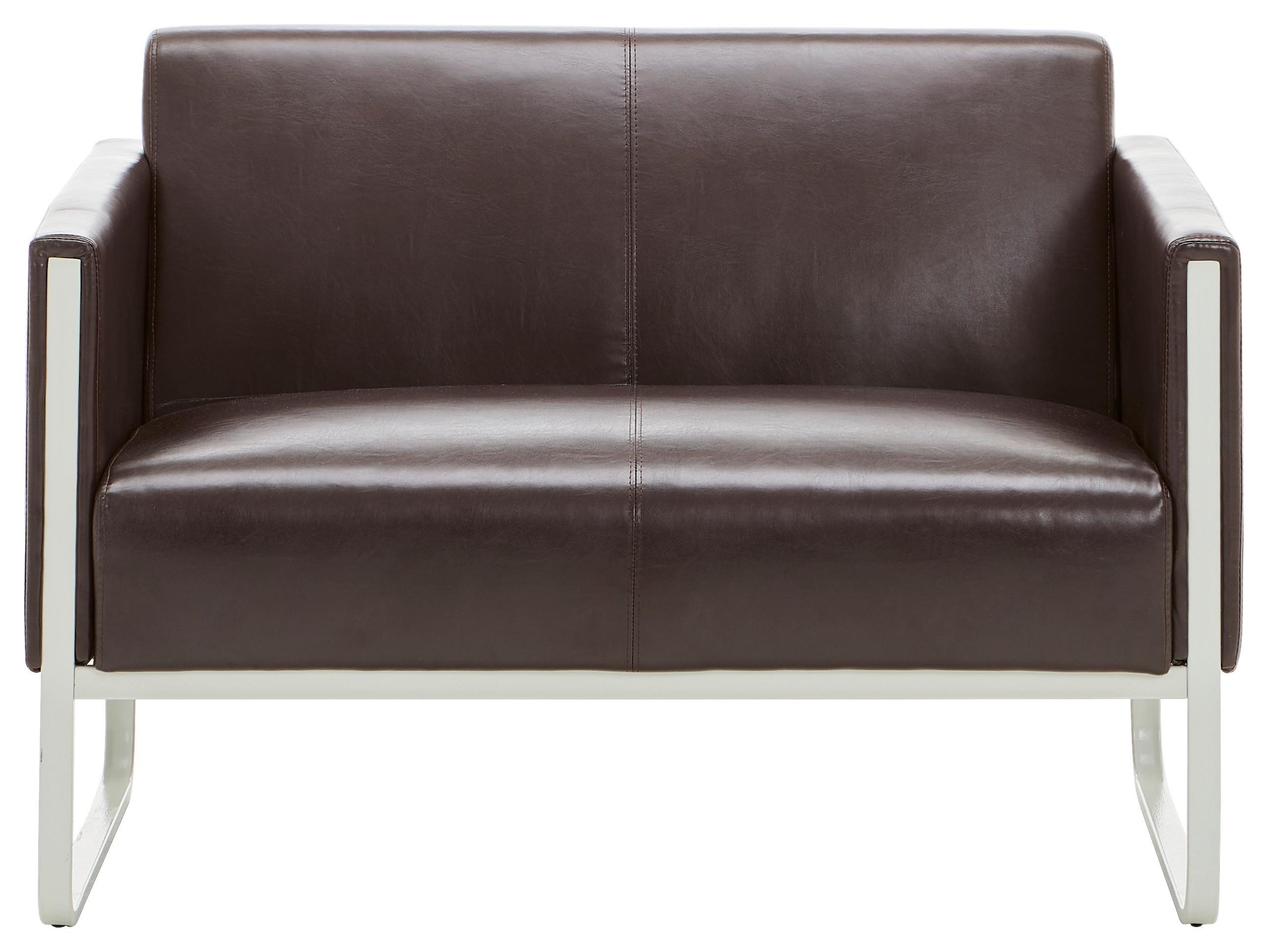 2-sitzer-sofa Aruba Dunkelbraun - Dunkelbraun/Grau, MODERN, Textil (111/78/71cm) - MID.YOU