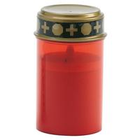 Grabkerze Led Roxanne Weiß oder Rot, Ø/H: 7,5/12,5 cm - Rot/Weiß, Basics, Kunststoff (7,5/12,5cm)