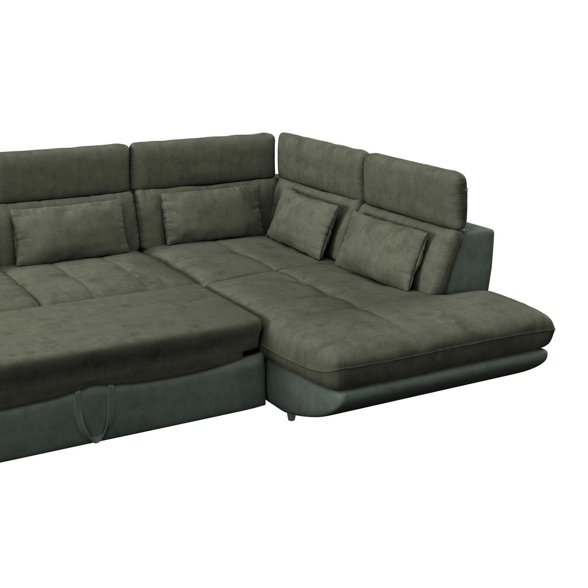 SEDACÍ SOUPRAVA PARK - černá/světle zelená, Moderní, textil/plast (233/311cm) - Luca Bessoni