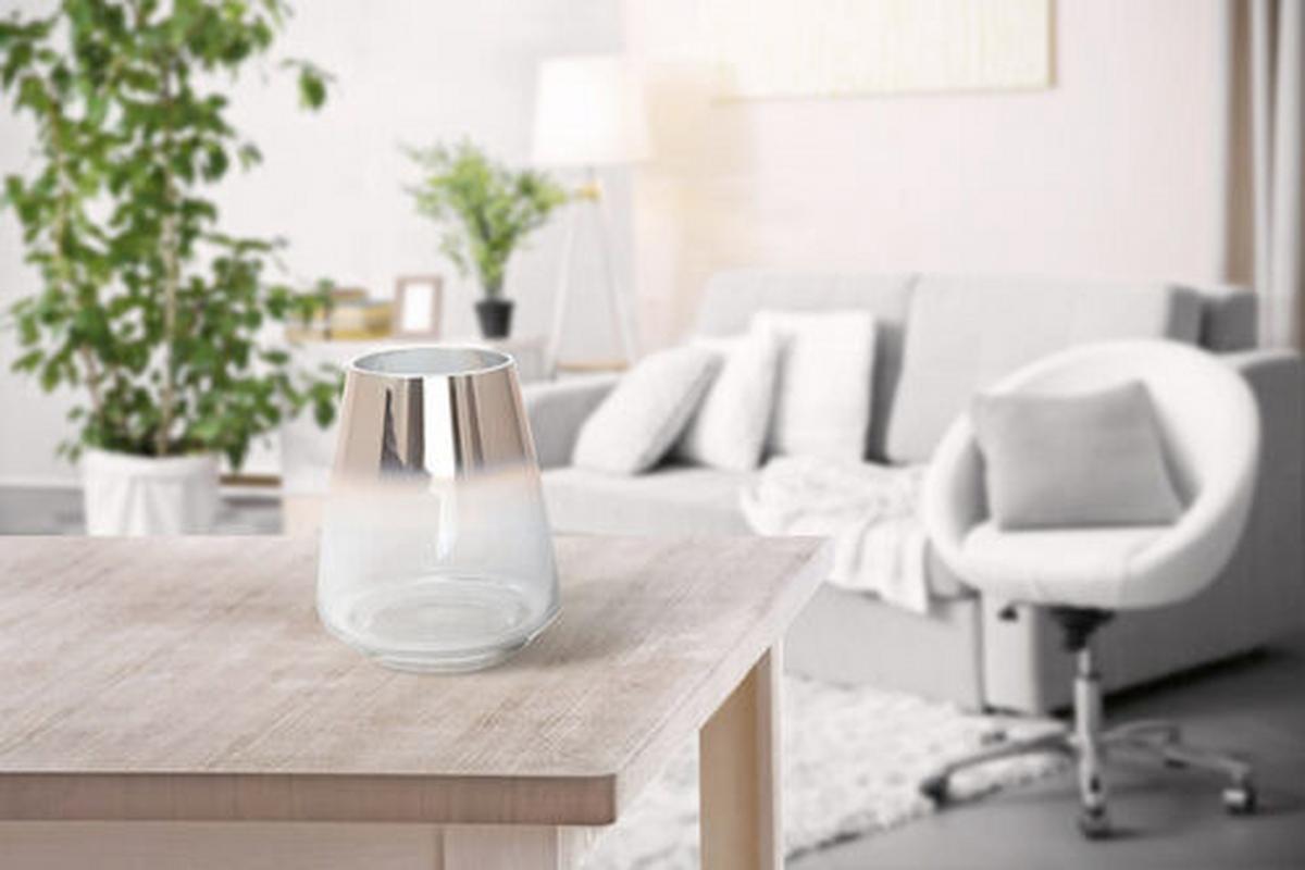 Vase Saigon Bauchig Glas Roségold H: 18,5 Cm - Goldfarben, Design, Glas (16/18,5/16cm) - Kayoom