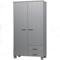 Garderobenschrank Dennis Grau B: 111 Cm - Grau, Design, Holz (111/202/55cm) - Livetastic