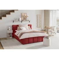 Čalúnená posteľ MONTE 120x200, červená - čierna/červená, Konventionell, textil/plast (120/200cm) - Based