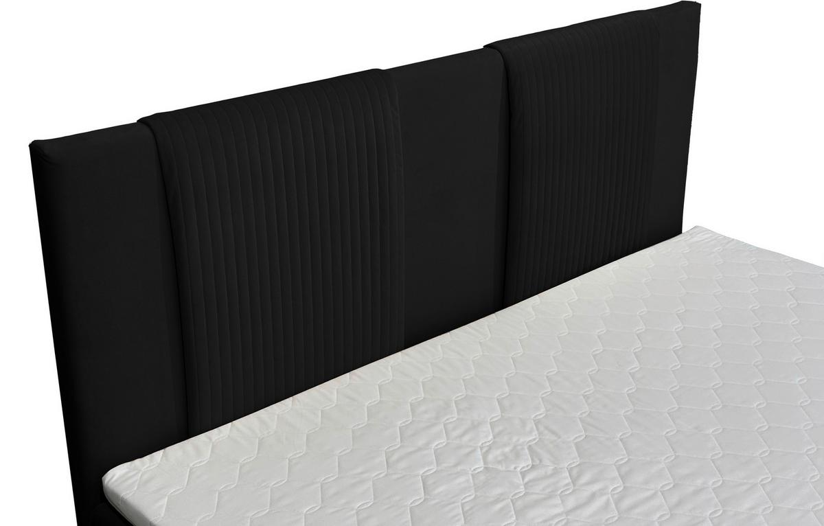Boxbett Mit Bettkasten 180x200 Cm Dolly - Silberfarben/Schwarz, Basics, Holzwerkstoff/Textil (180/200cm) - Livetastic