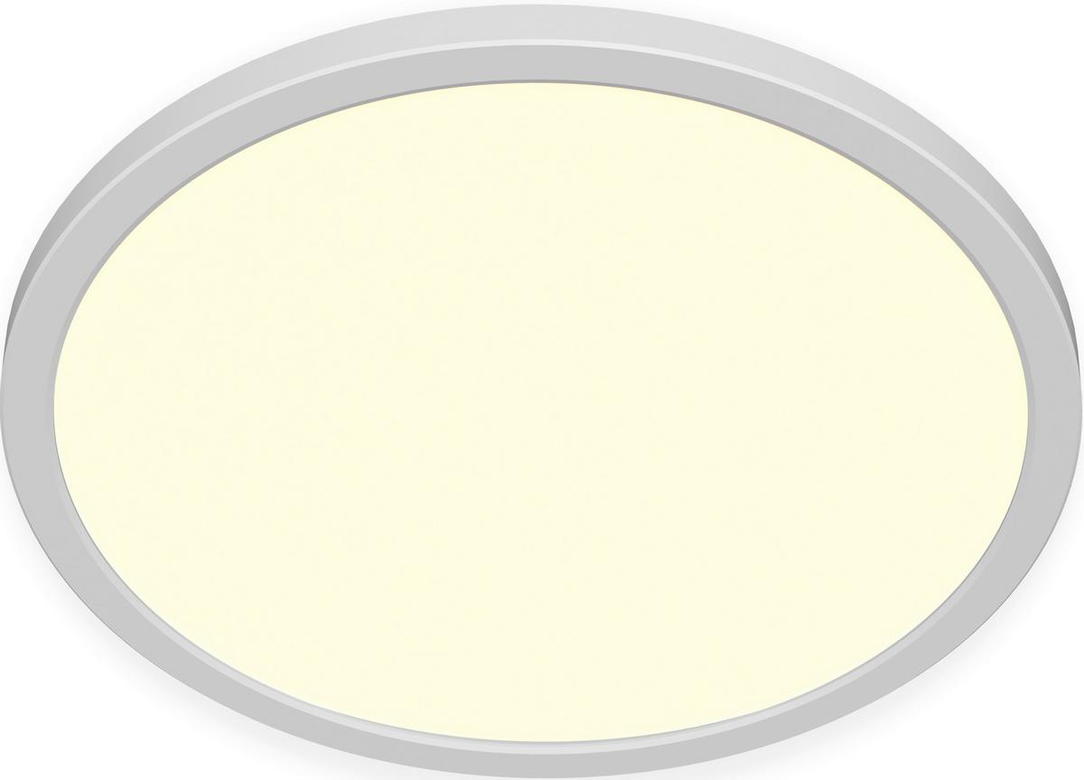 Led-deckenleuchte Tommi Ø 29 Cm Mit Farbwechsler - Weiß, MODERN, Kunststoff (29/2,5cm) - Luca Bessoni