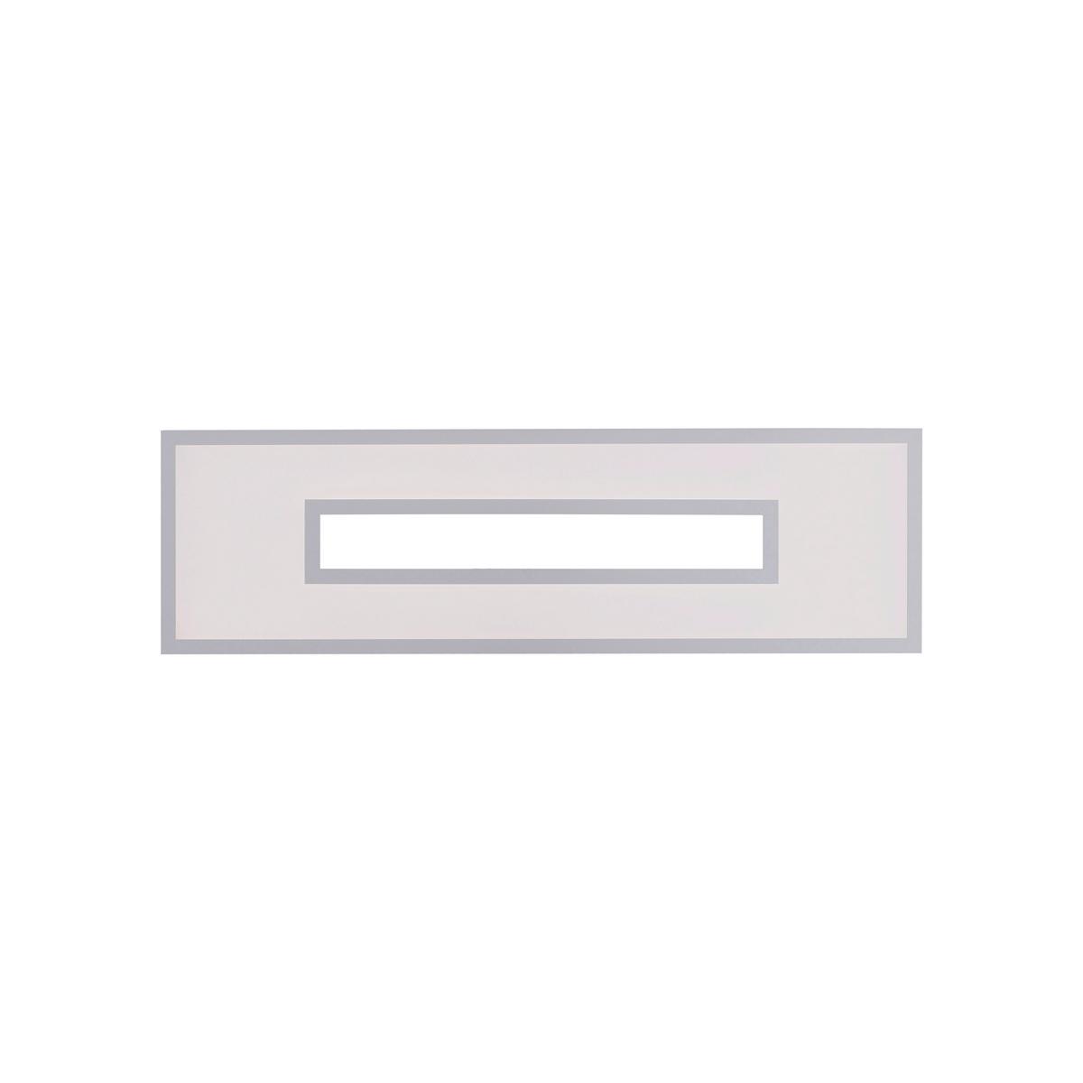 LED-Deckenleuchte Recess L: 100 cm dimmbar mit Farbwechsler - Weiß, Design, Metall (100/30/5cm)
