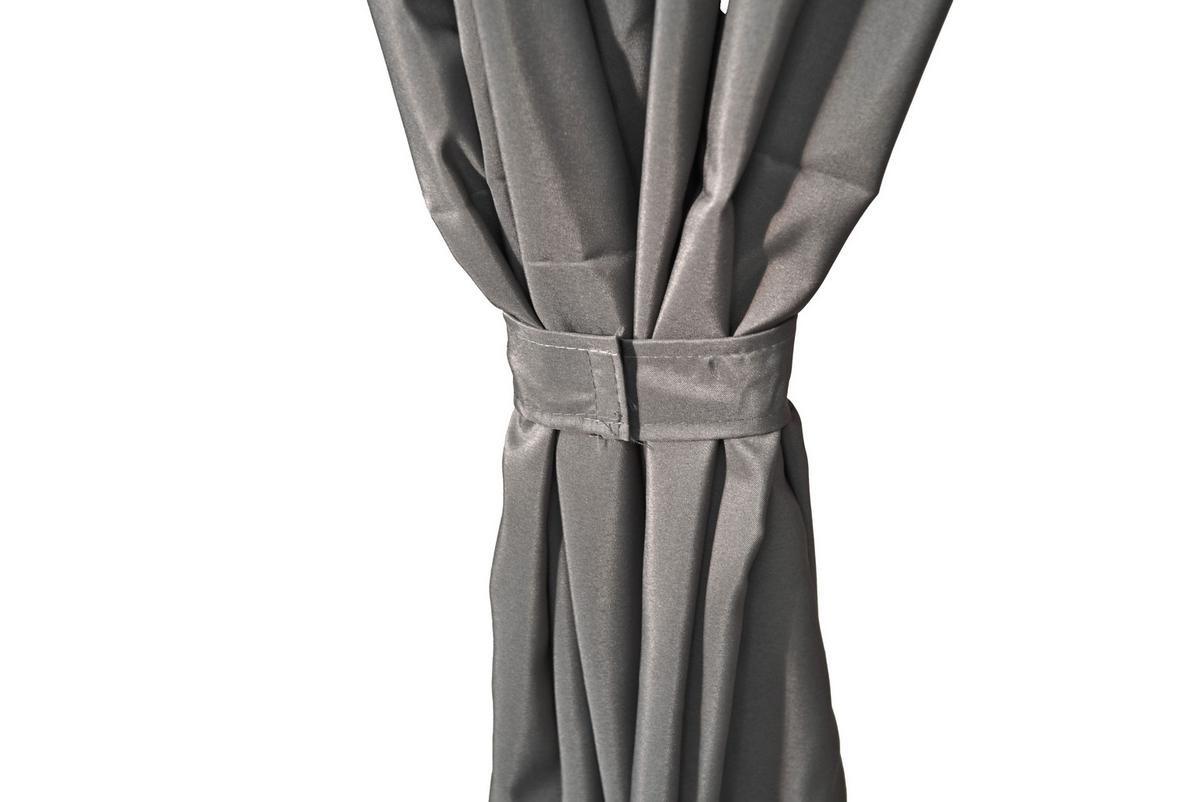 Pavillon Kama - Anthrazit/Schwarz, Basics, Kunststoff/Metall (360/270/300cm) - Gardenson