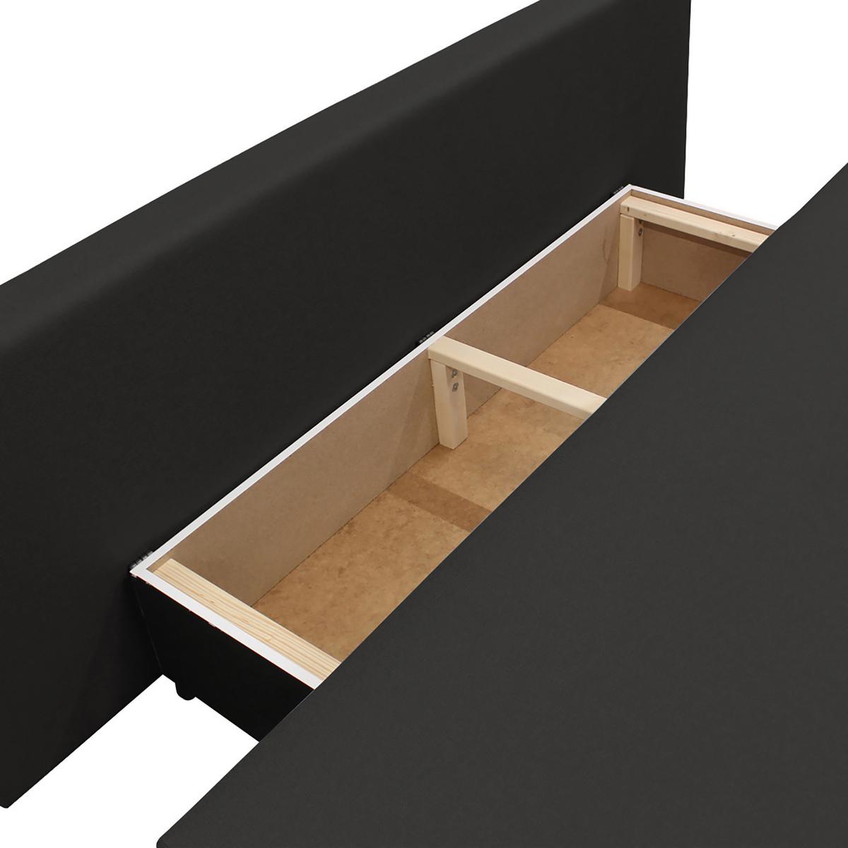 Schlafsofa Mela Anthrazit B: 200 cm - Anthrazit/Schwarz, Design, Textil (200/88/87cm) - P & B