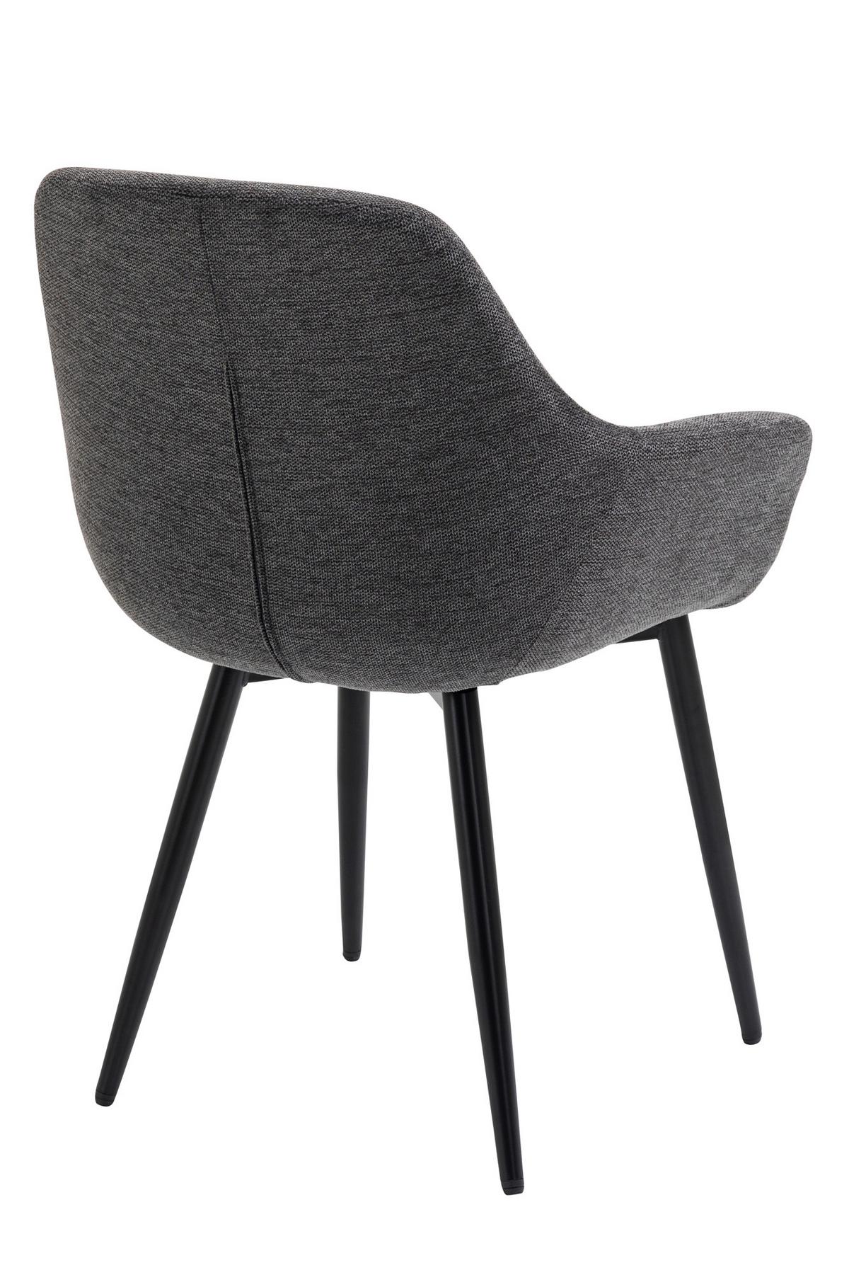 Armlehnstuhl-Set Anthrazit B: 64 cm - Anthrazit/Schwarz, MODERN, Textil/Metall (64/86/59cm) - Livetastic