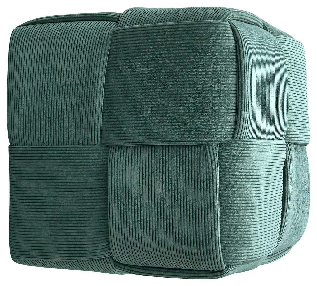 Pouf Urban Dunkelgrün Gepolstert - Dunkelgrün, Design, Textil (40/40/40cm) - MID.YOU