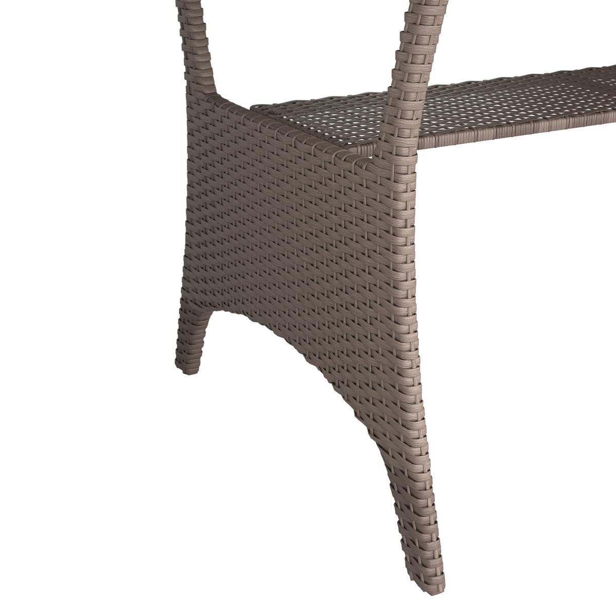 Loungegarnitur 5-Tlg. Porto aus Kunststoff mit Kissen - Grau, MODERN, Kunststoff/Textil (232/175cm) - Beldano