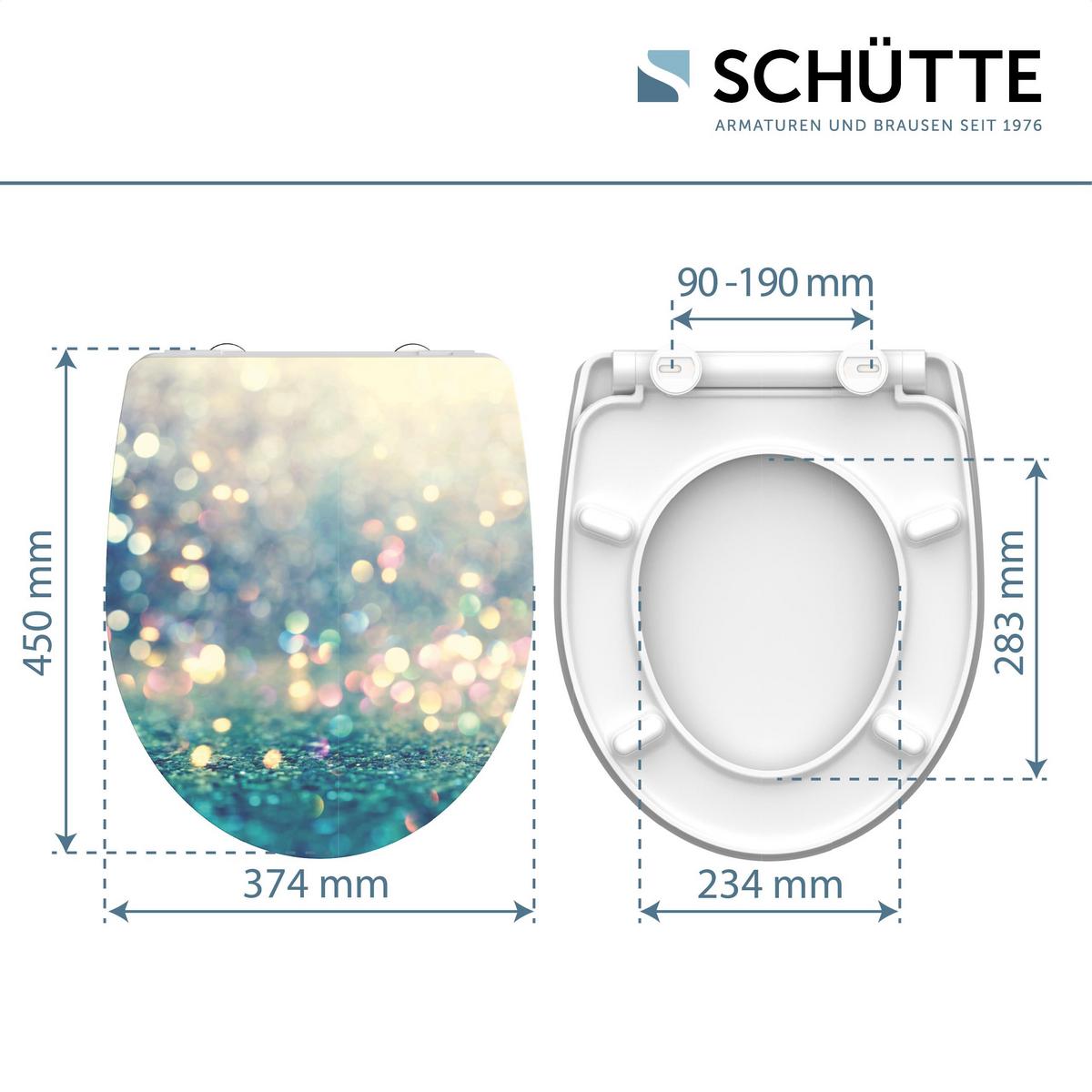 Wc-sitz Multicolor Mit Absenkautomatik B: 45 Cm - Multicolor, Design, Kunststoff (45/6/37,4cm) - Schütte
