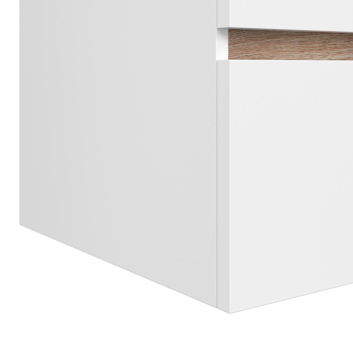 Waschbecken mit Unterschrank Marbella B: 80 cm Weiß - Weiß, MODERN, Keramik/Holzwerkstoff (80/64,5/47cm)