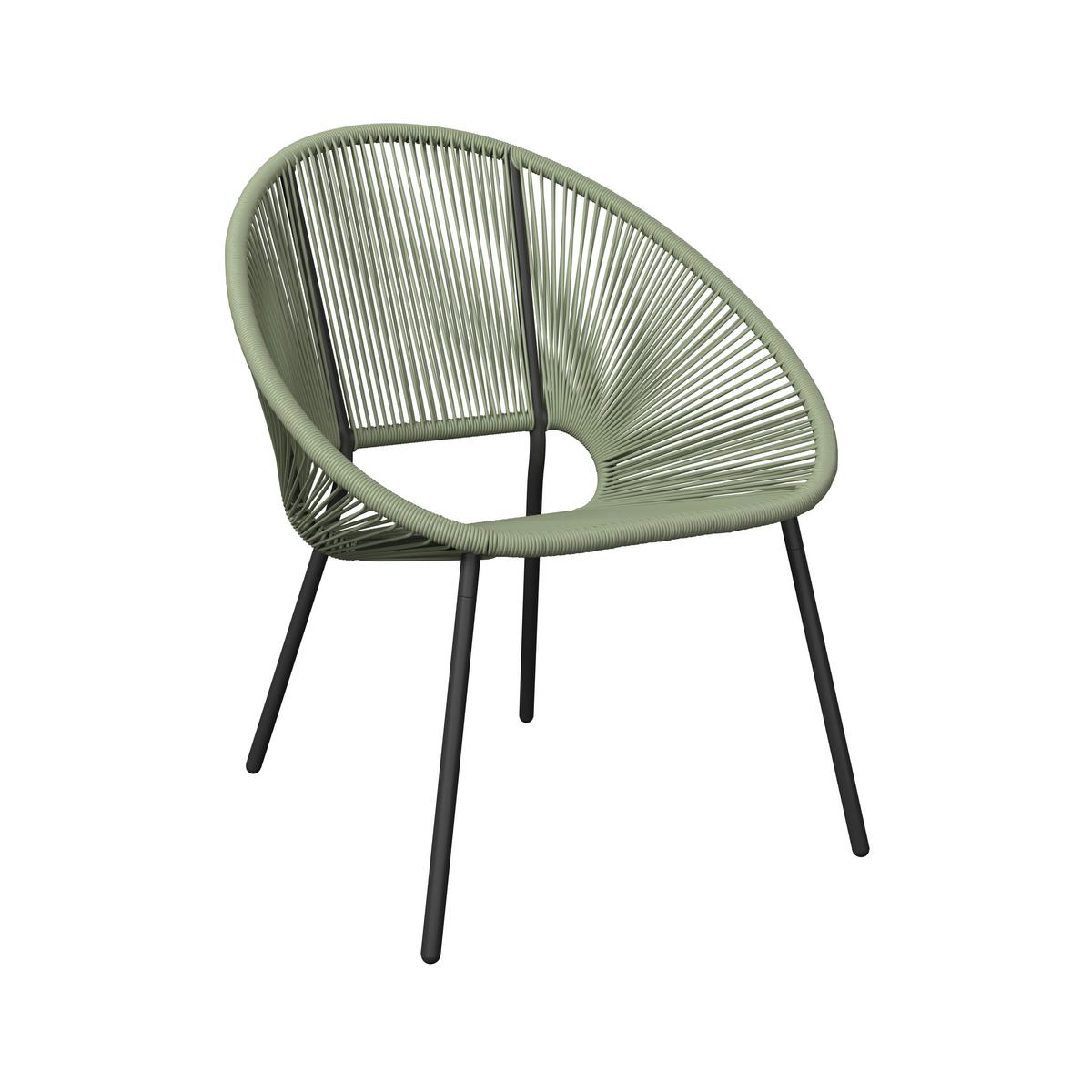 Loungesessel Sun - Schwarz/Grau, MODERN, Kunststoff/Metall (69/82/68cm) - Beldano