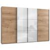 Schwebetürenschrank B: 350 Cm Level 36c Weiß/eiche Dekor - Eichefarben/Weiß, MODERN, Holzwerkstoff (350/236/65cm) - MID.YOU