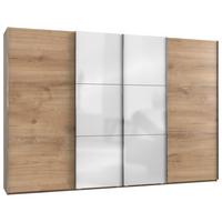 Schwebetürenschrank B: 350 Cm Level 36c Weiß/eiche Dekor - Eichefarben/Weiß, MODERN, Holzwerkstoff (350/236/65cm) - MID.YOU
