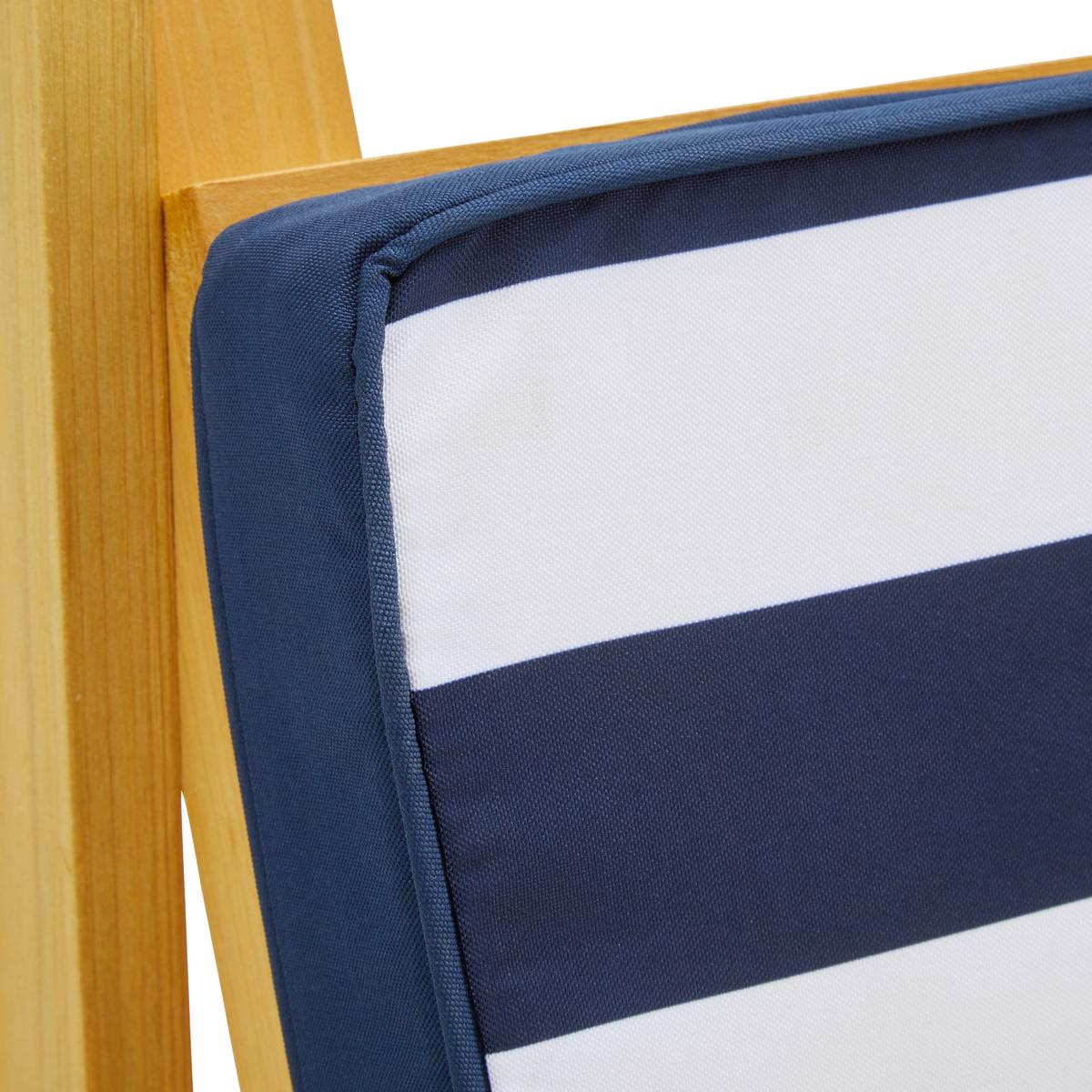 Záhradná pohovka pre deti DAISY - modrá/biela, Modern, drevo/textil (84,8/89/92,5cm) - Bessagi Kids