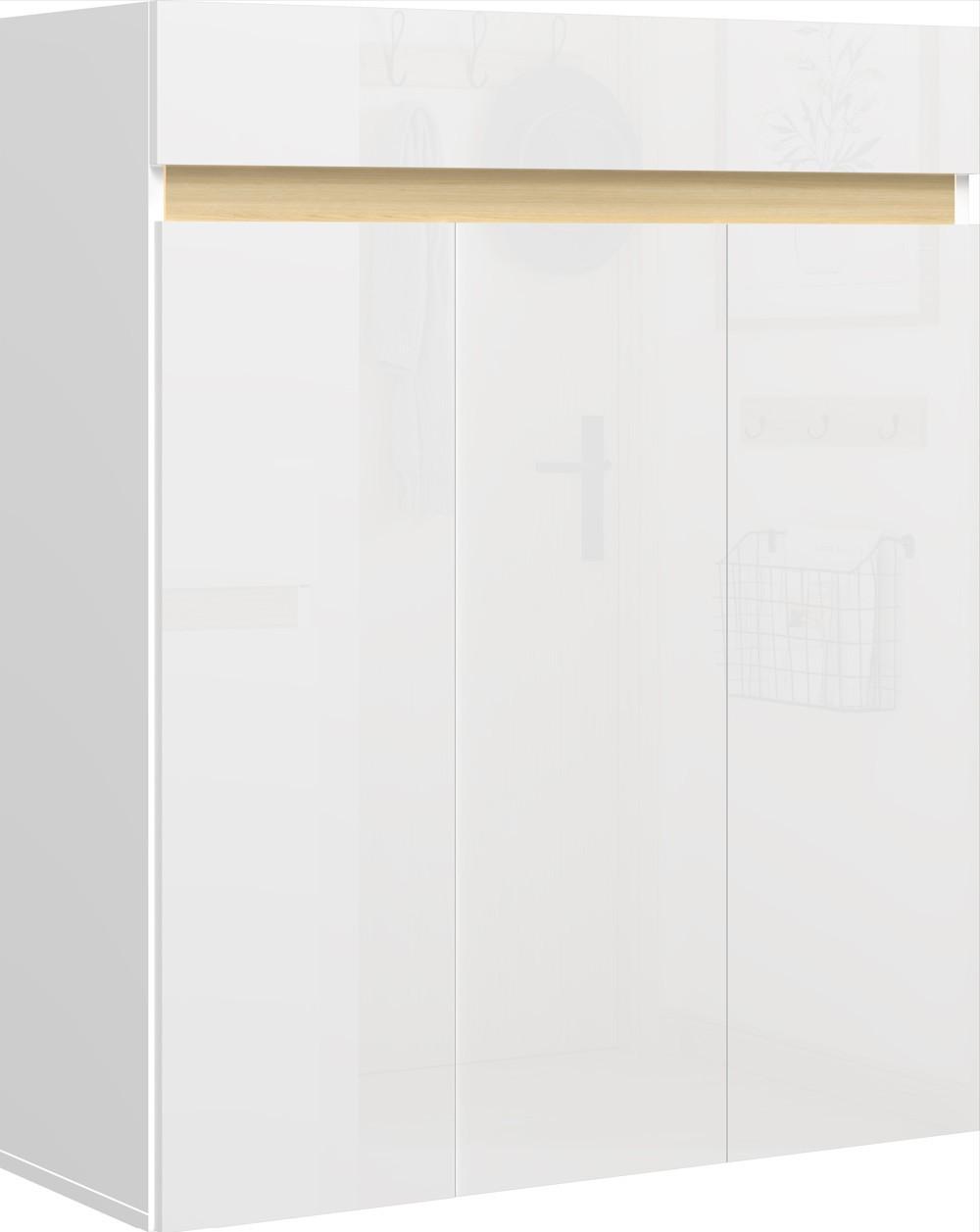 Schuhschrank Rainbow Eichefarben/Weiß HG B: 94 cm