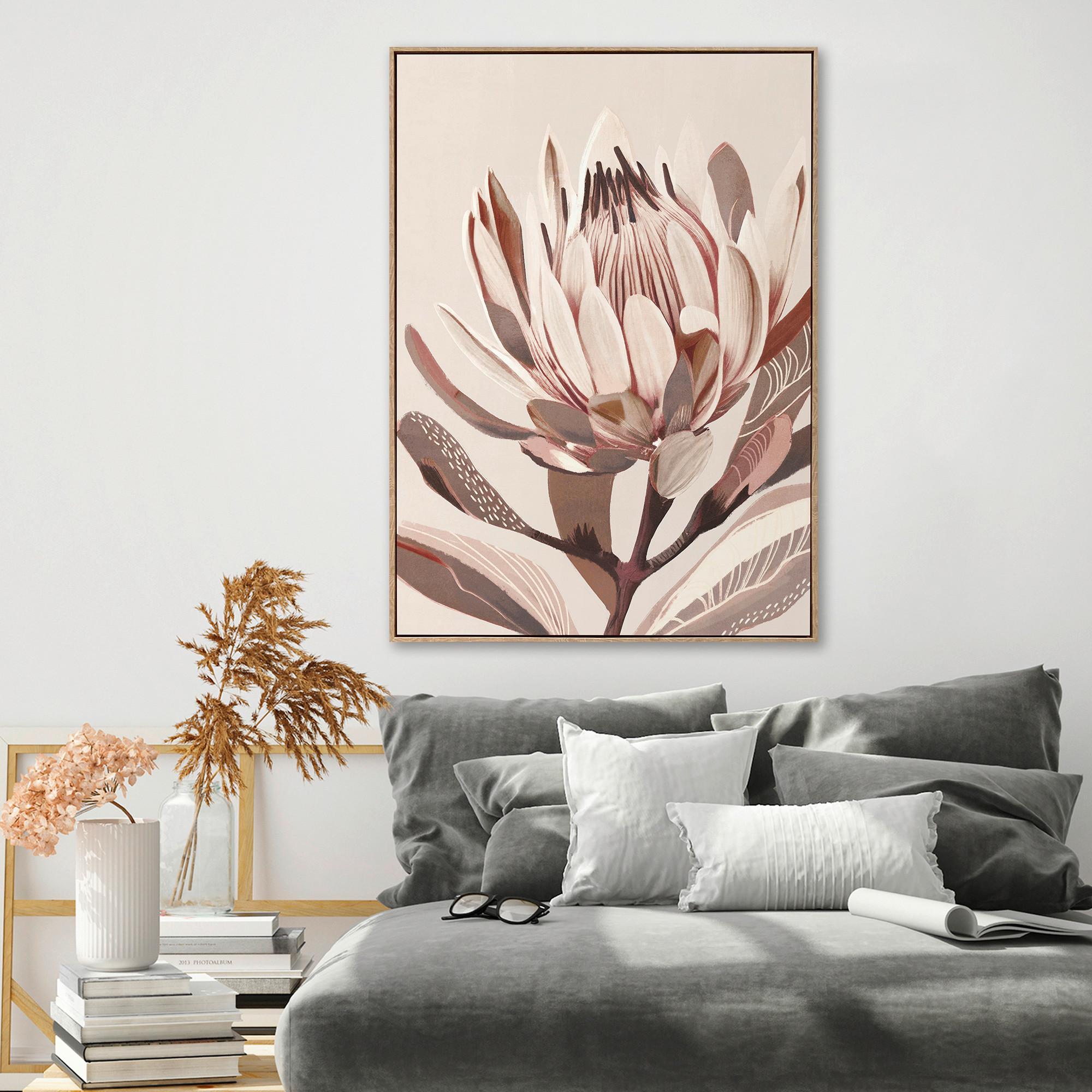 Obraz na plátne Denise 100/140cm - prírodná farba/béžová, Modern, drevo/textil (100/140cm) - Premium Living