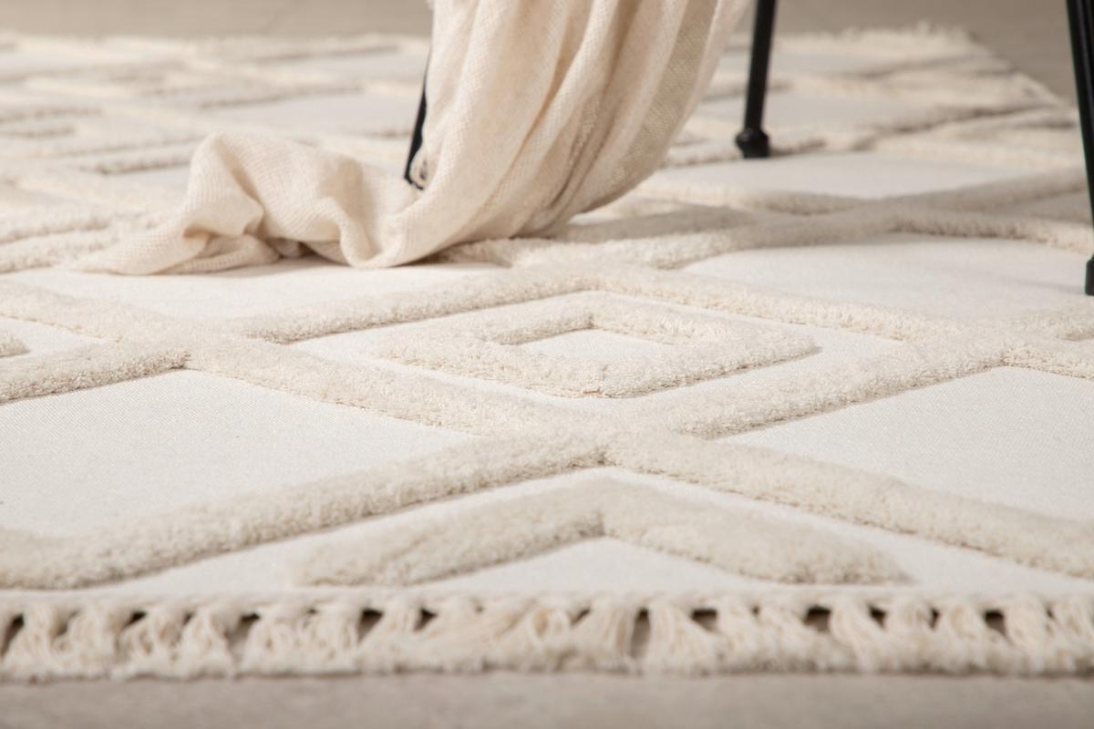 Flachwebteppich Towa - Weiß, LIFESTYLE, Textil (160/230cm) - P & B