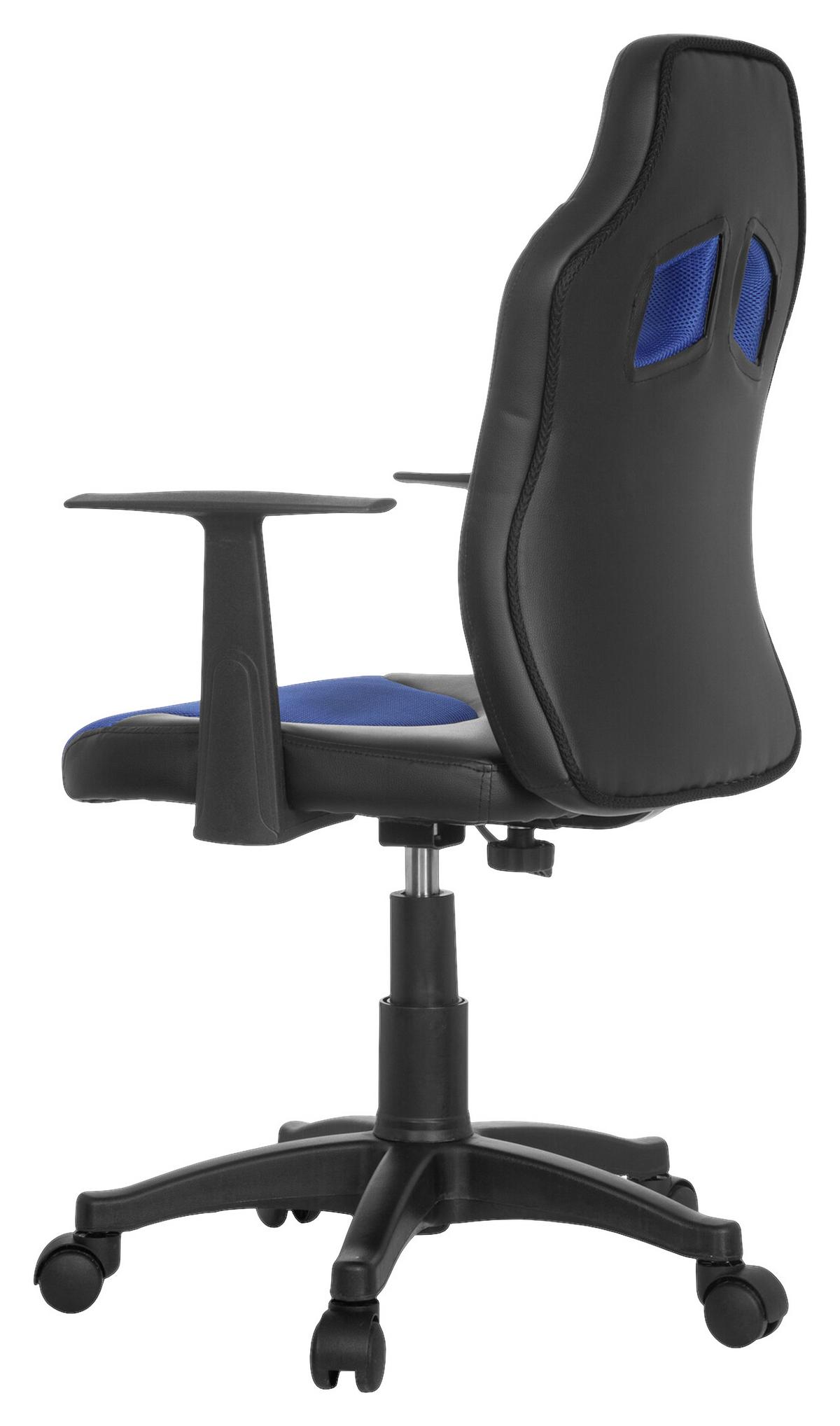 Jugenddrehstuhl Kid Racer Al Blau/Schwarz - Blau/Schwarz, Basics, Kunststoff (54/90-100/48cm) - MID.YOU