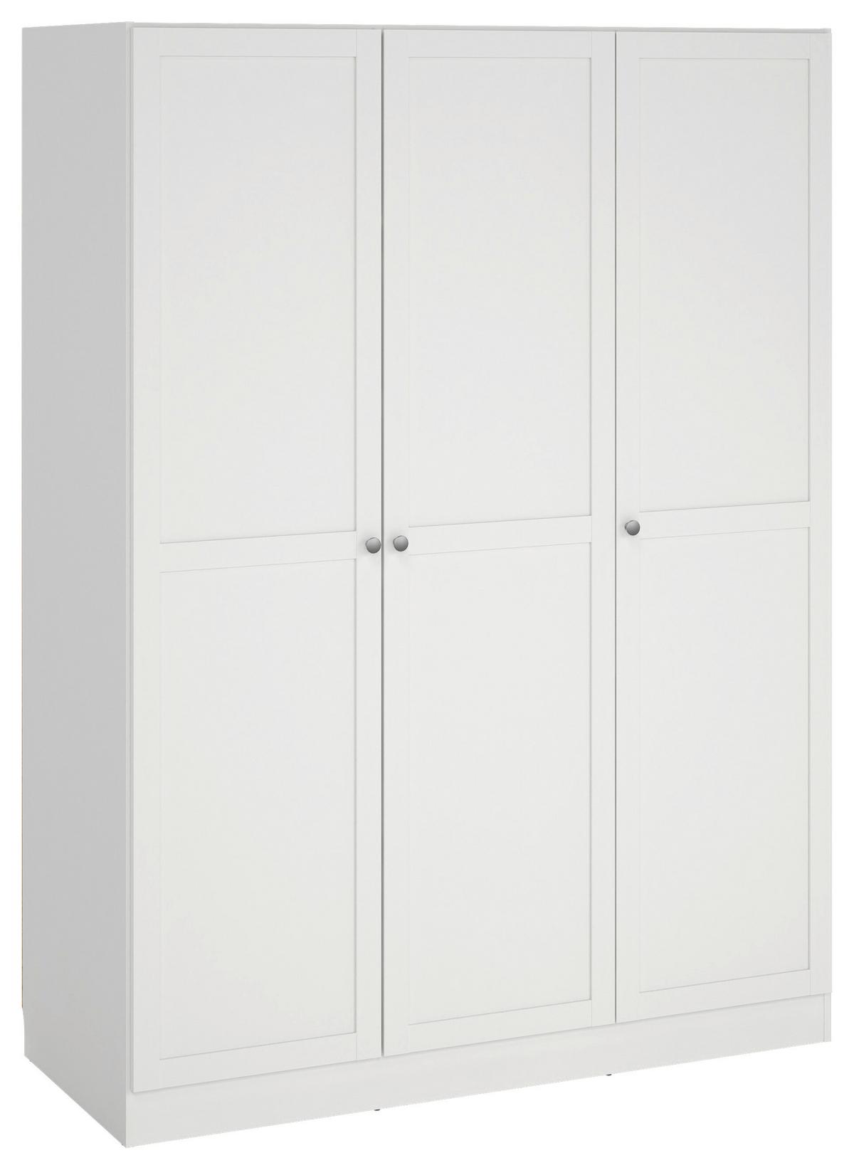 Drehtürenschrank Billund, B: 147 cm - Weiß, MODERN, Holzwerkstoff (147/200/61,7cm) - MID.YOU