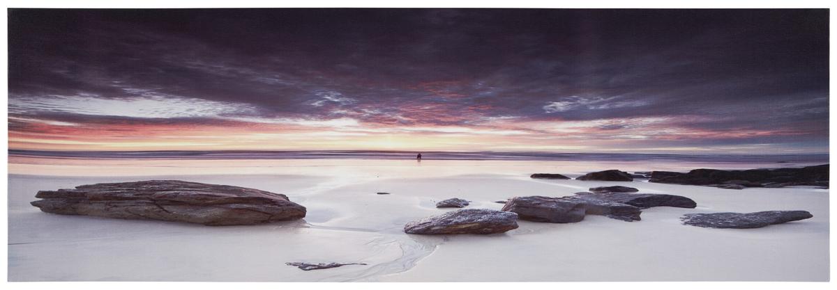 Leinwandbild Mila Versch. Multicolor 90x30 cm - Sandfarben/Multicolor, KONVENTIONELL, Holz/Textil (30/90/1,8cm) - Luca Bessoni