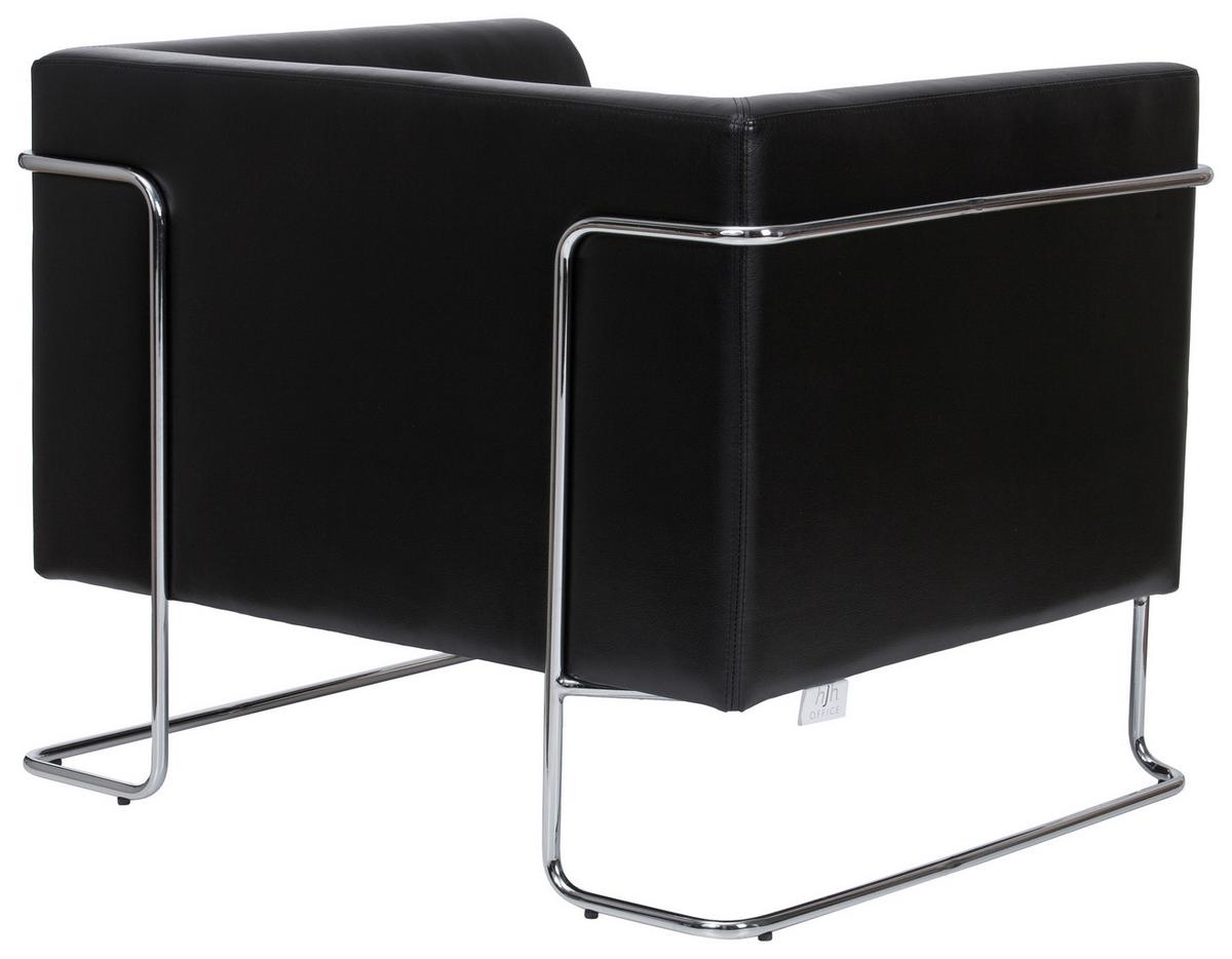 Designsessel Curacao Schwarz - Chromfarben/Schwarz, MODERN, Textil (88/74/74cm) - MID.YOU