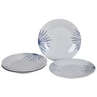 Desserteller Porzellan rund Mathilda ca. 19 cm - Blau/Weiß, Trend, Keramik (19cm) - Ondega