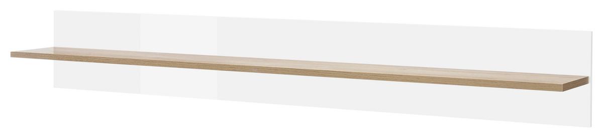 WANDBOARD Clair Weiß/Eiche Dekor B:138cm - Eichefarben/Weiß, Design, Holzwerkstoff (138/20/20cm) - MID.YOU