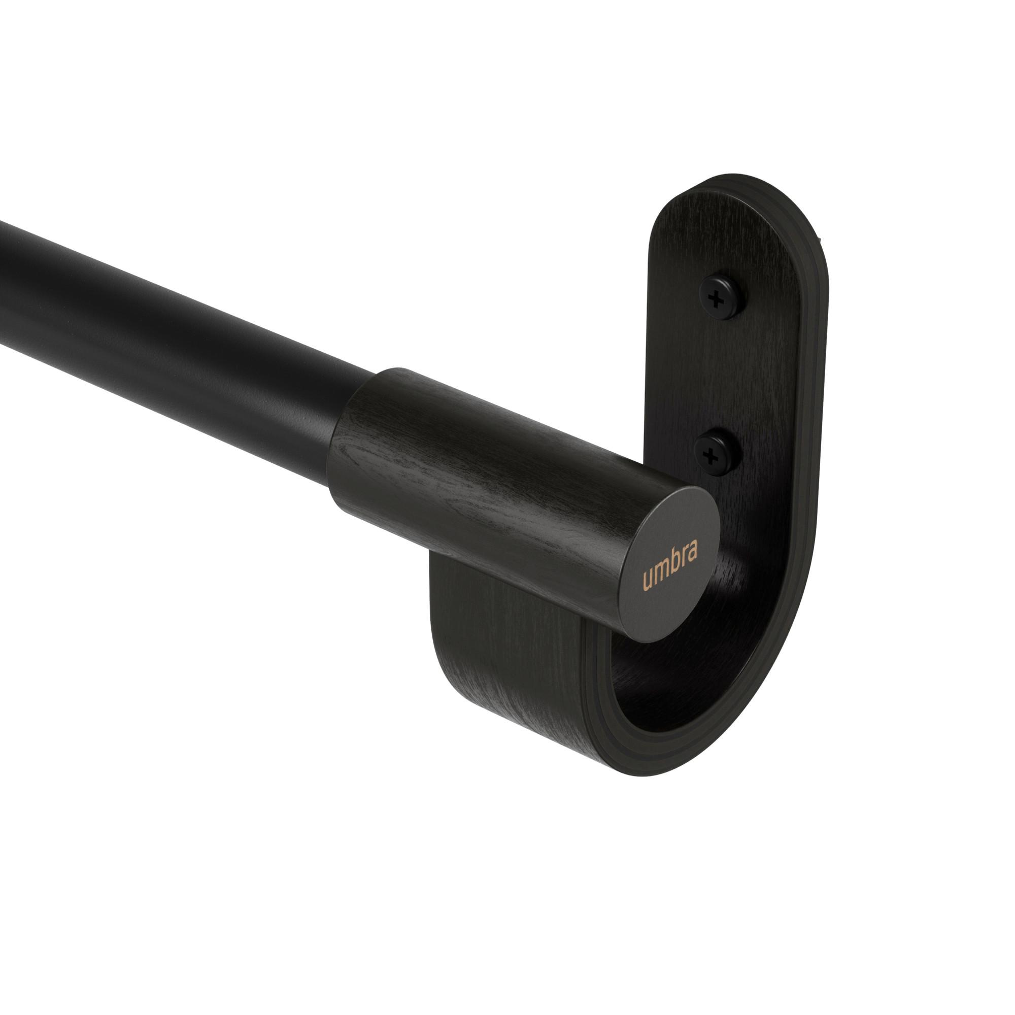 Vorhangstangenset Bellwood Rod Schwarz L: 107-305 cm - Schwarz, KONVENTIONELL, Holz/Metall (107-305cm) - Umbra