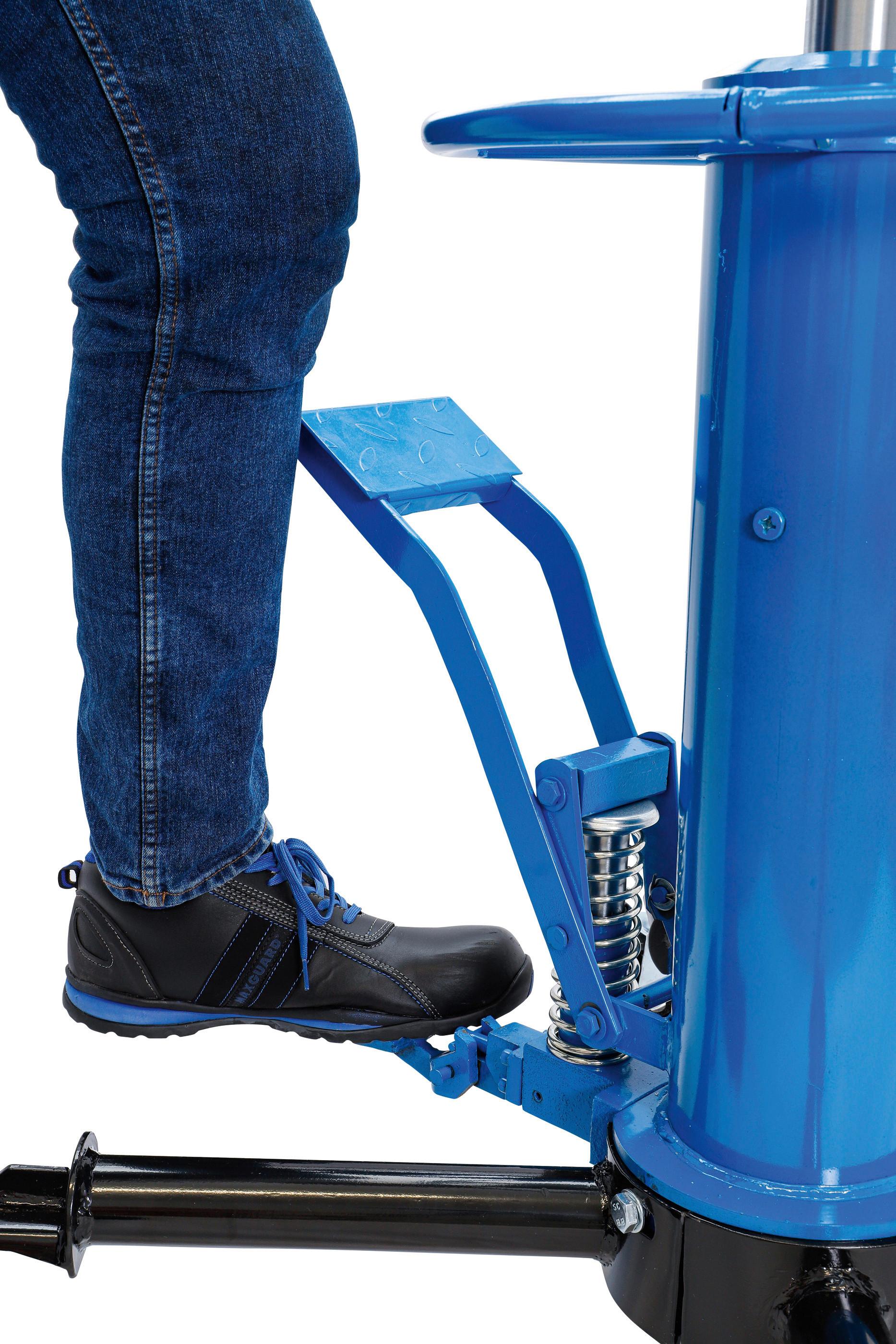 Schwerlast-Getriebeheber Doppelhub - Blau/Schwarz, Basics (56/37/89cm)