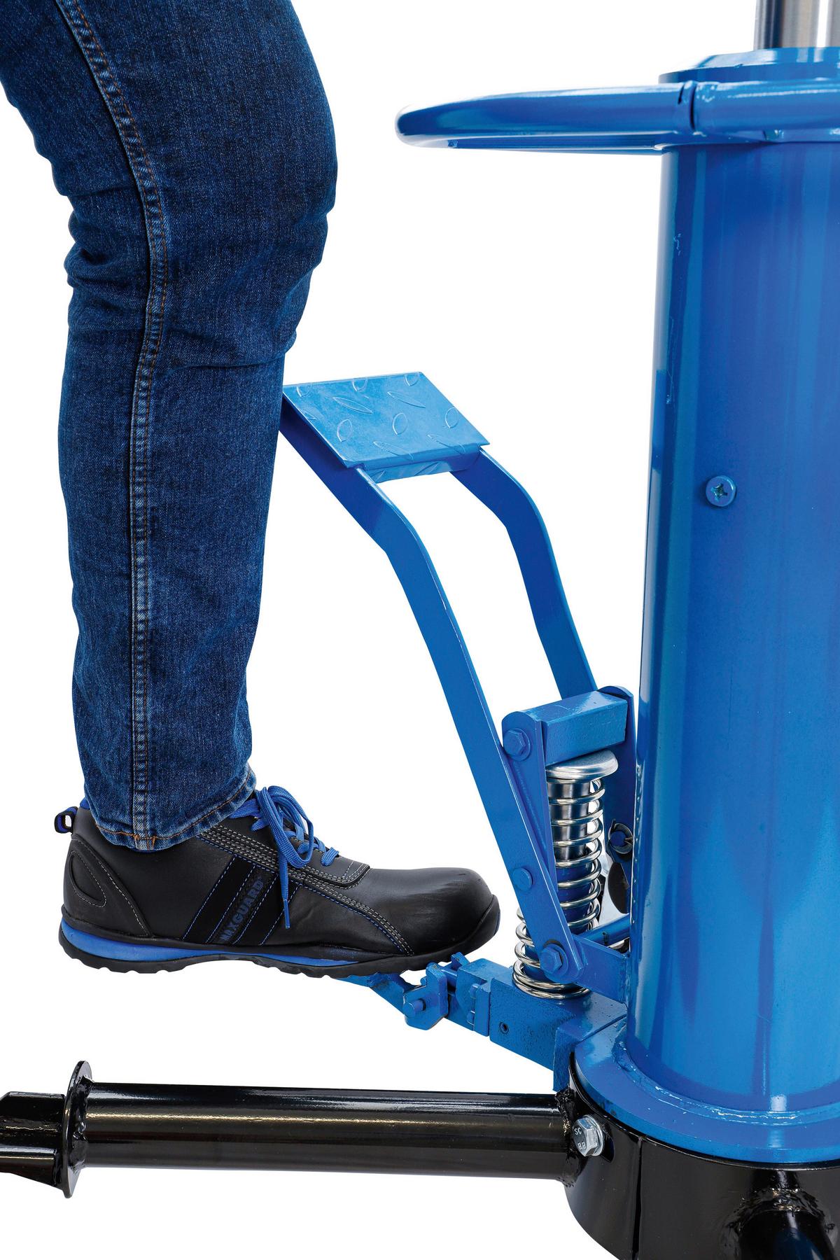 Schwerlast-Getriebeheber Doppelhub - Blau/Schwarz, Basics (56/37/89cm)